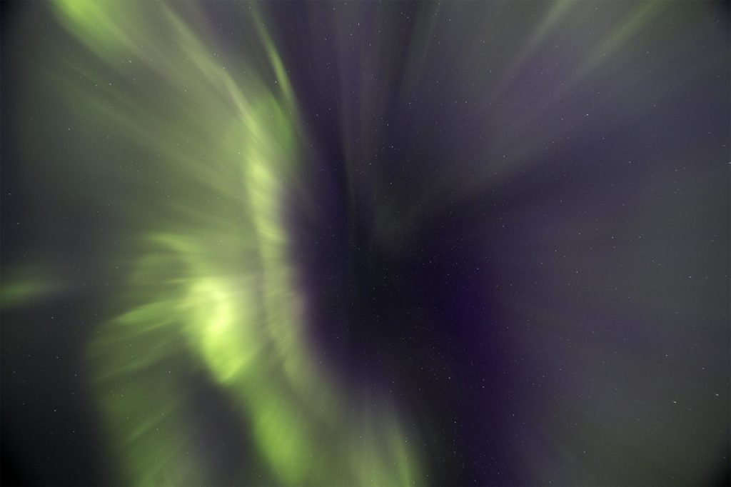 Many rare colors are displayed in the northern lights.