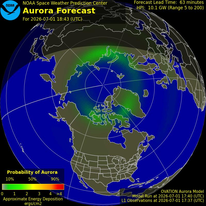 Aurora Oval Northern Hemisphere
