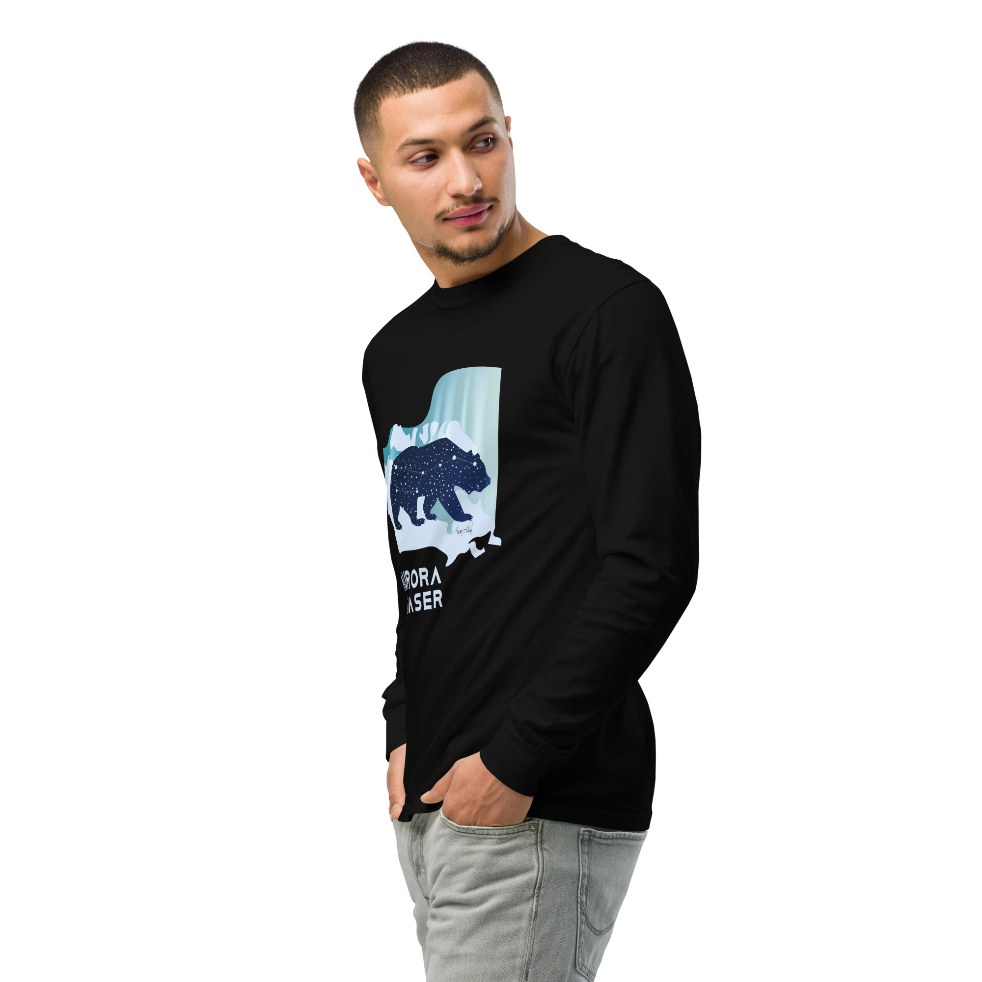 Unisex - Canadian Big Dipper Aurora Chaser Long Sleeve Heavyweight Shirt - Image 3