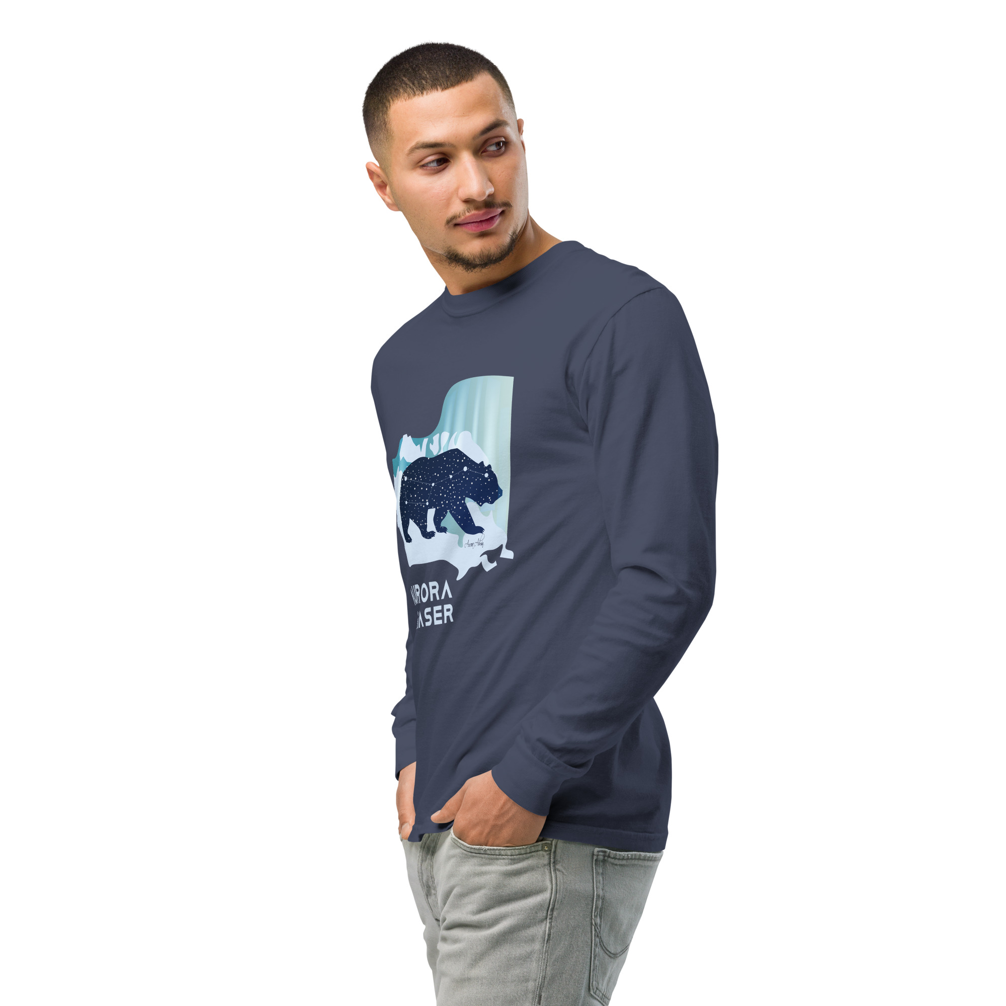 Unisex - Canadian Big Dipper Aurora Chaser Long Sleeve Heavyweight Shirt - Image 5